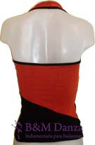 Remera escote V combinada