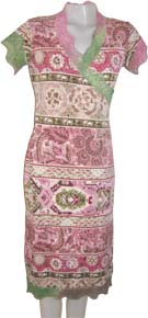 Vestido cruzado multicolor adelante